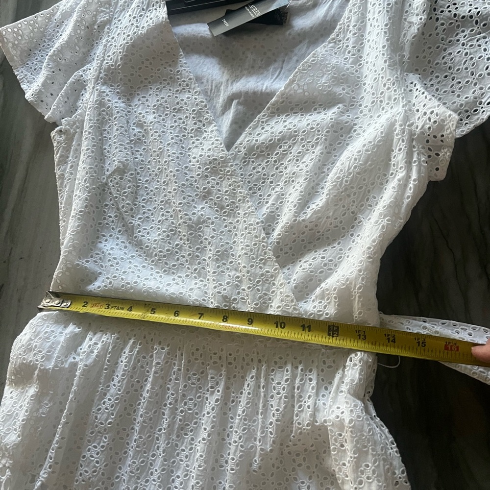 Ralph Lauren White Eyelet Midi Dress - Picture 12 of 15